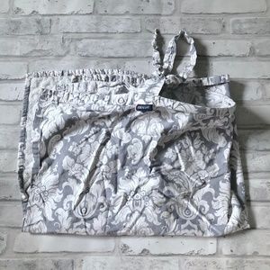 BEBE AU LAIT | Nursing Cover Cotton Chateau Silver Design Gray White Adjustable
